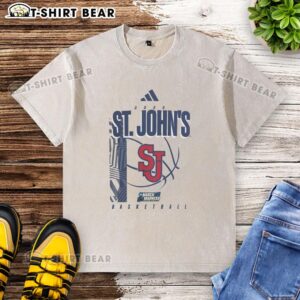 Awesome St. Johns Red Storm March Madness washed t-shirt featuring vibrant team colors and logo for fans.