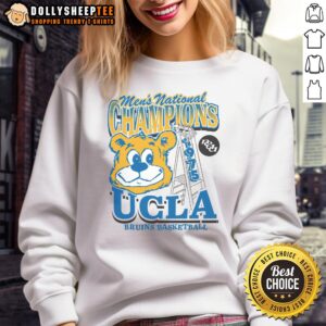 Alt Text: Cozy UCLA Bruins sweatshirt celebrating past tournament championship wins, perfect for fans and alumni.