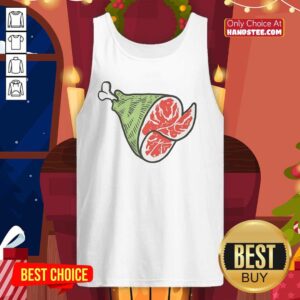 Funny cartoon tank top featuring official ham slices design, perfect for food lovers and humor enthusiasts.