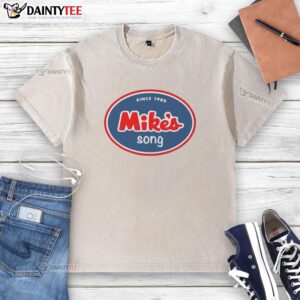 Hot Mikes Song Since 1985 washed t-shirt featuring a vintage design and soft fabric, perfect for casual wear.