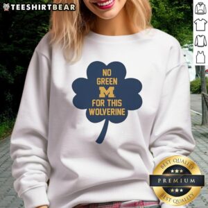 Awesome Michigan Wolverines sweatshirt featuring a unique clover design, perfect for fans who love Michigan sports.