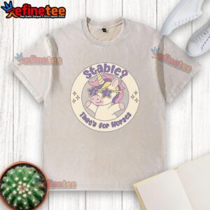 Original Stable That's For Horses Unicorn Washed T-Shirt featuring a vibrant unicorn graphic on a stylish tee.