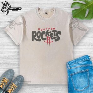 Nice Houston Rockets washed t-shirt featuring a vintage design and team logo, perfect for fans and casual wear.