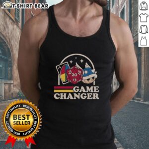 Top Game Changer Uno 4-20 Mario Kart tank top featuring a blue turtle shell design for fans and gamers.