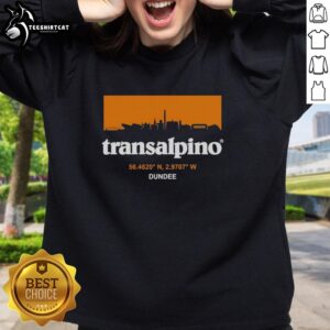 Premium Transalpino Dundee City Skyline Sweatshirt showcasing iconic Dundee skyline design in stylish fashion.
