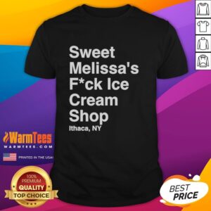 Original Sweet Melissa's Fck Ice Cream Shop T-Shirt featuring vibrant design, located in Ithaca, NY.