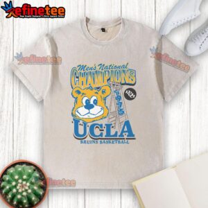 Hot UCLA Bruins past champs tourney win washed T-shirt featuring iconic logo and vibrant colors celebrating victory.