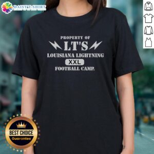 Awesome Louisiana Lightning XXL Football Camp Ladies Tee in vibrant colors, perfect for sports enthusiasts and fans.