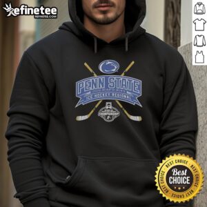 Original Penn State Nittany Lions 2026 NCAA Division I Men's Ice Hockey Regional Hoodie in navy blue.