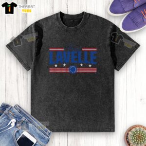 Alt Text: Original Rose Lavelle Stars and Stripes washed t-shirt featuring a stylish graphic design and comfortable fit.