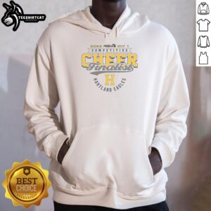 Alt Text: Official Hartland Eagles 2026 MHSAA Cheer Division 1 Finalist Hoodie showcasing team pride and achievement.