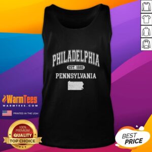 Good Philadelphia Pennsylvania Established 1682 Varsity Tank Top featuring a stylish design and vibrant colors.