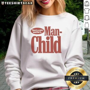 Awesome Sabrina Carpenter Manchild There's A Cuter Word For It T-Shirt - Image 4