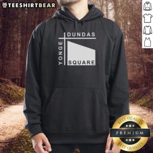 Stylish Pretty Yonge Dundas Square hoodie featuring vibrant city graphics, perfect for urban fashion enthusiasts.