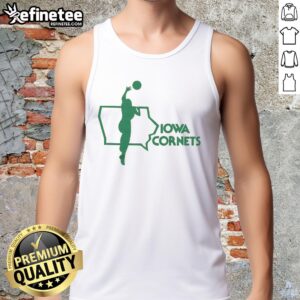 Stylish Hot Iowa Cornets tank top displayed on a mannequin, perfect for summer sports and team spirit.