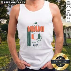 Good Miami Hurricanes March Madness tank top featuring vibrant team colors and logo, perfect for game day.