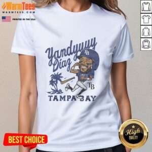 Awesome Tampa Bay Rays Yandy Diaz ladies tee showcasing team spirit and style for female fans.