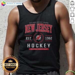 Alt Text: Original New Jersey Devils Hockey Legacy Crest Tank Top featuring the iconic team logo and vibrant colors.