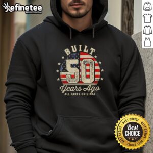 Original Built hoodie from 50 years ago, featuring all original parts and vintage design for classic style enthusiasts.