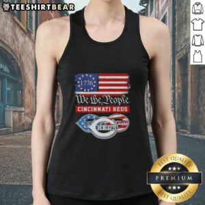 Top We The People Cincinnati Reds tank top, celebrating American pride since 1776, perfect for baseball fans.
