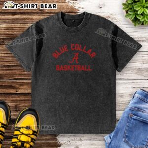 Top Alabama Crimson Tide blue collar basketball washed t-shirt featuring a stylish design for fans and players.