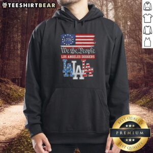 Alt Text: We The People Los Angeles Dodgers hoodie in navy, celebrating American spirit since 1776.