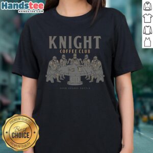 Stylish Nice Knight Coffee Club ladies tee featuring a chic design, perfect for coffee lovers and casual outings.