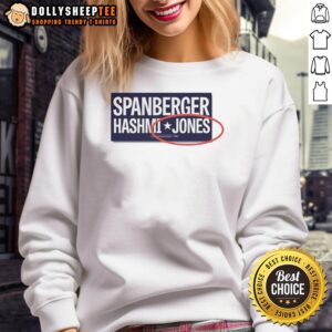 Premium Abigail Spanberger, Ghazala Hashmi, and Jay Jones sweatshirt featuring vibrant designs and political themes.