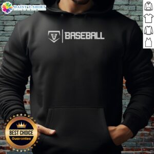Original Vandegrift Crown Trio Baseball Logo Wordmark Hoodie featuring a stylish design for fans and players.