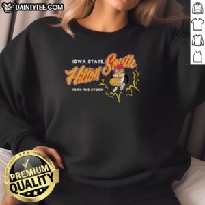 Alt Text: Cute Iowa State Hilton South Sweatshirt showcased on a mannequin, perfect for fans and cozy casual wear.