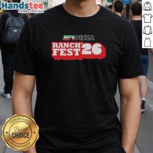 Official Jet's Pizza Ranch Fest 2026 T-Shirt featuring vibrant graphics and event details for pizza lovers.