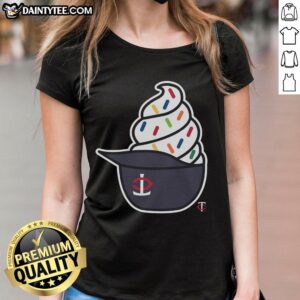 Awesome Minnesota Twins Ice Cream Ladies Tee featuring a vibrant design perfect for baseball fans and summer fun.
