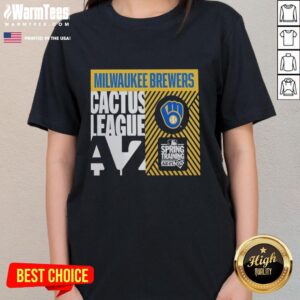 Premium Milwaukee Brewers Cactus League Spring Training 2026 Ladies Tee with stylish design and vibrant team colors.