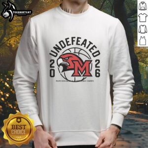 Official Miami Redhawks Basketball 2026 Undefeated Sweatshirt in red, showcasing team pride and championship spirit.