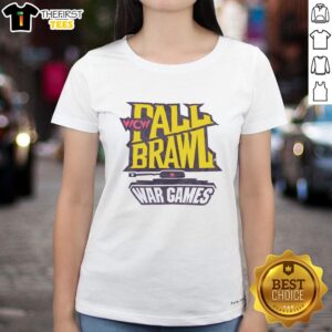 Pretty WCW Fall Brawl War Games ladies tee featuring vibrant graphics and stylish design for wrestling fans.