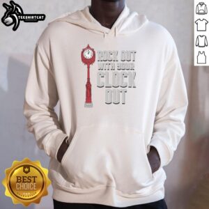 Original Rock Out With Your Clock Out Hoodie in vibrant colors, perfect for casual wear and music lovers.