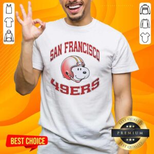 Premium San Francisco 49ers Snoopy Freedom 2026 logo T-shirt featuring vibrant graphics and comfortable fit for fans.