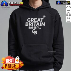Awesome Great Britain National Baseball Team logo hoodie showcasing a bold design for fans and athletes.