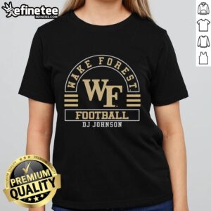 Original Wake Forest Demon Deacons Football NCAA WF Football DJ Johnson T-Shirt - Image 3
