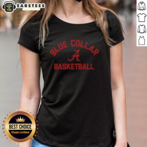 Awesome Alabama Crimson Tide blue collar basketball ladies tee featuring team colors and logo, perfect for fans.