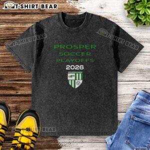 2026 Prosper Eagles soccer playoffs washed t-shirt featuring team colors and logo, perfect for fans and supporters.
