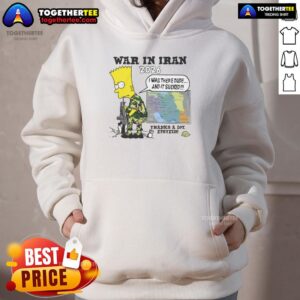 Hot War in Iran Thanks a Lot Epstein hoodie design featuring bold graphics and political commentary.