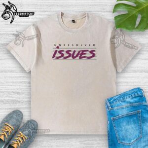 Official Unresolved Issues washed t-shirt featuring a stylish design and comfortable fit for casual wear.
