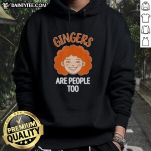 Funny redhead pride hoodie featuring 'Good Gingers Are People Too' slogan, perfect for celebrating ginger identity.