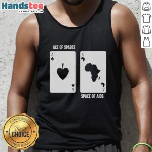 Alt Text: Official Ace of Spades Space of Aids Card Meme Tank Top featuring a bold graphic design and vibrant colors.