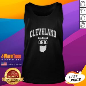 Official Cleveland Ohio Est 1803 varsity tank top featuring bold graphics and comfortable fit for casual wear.