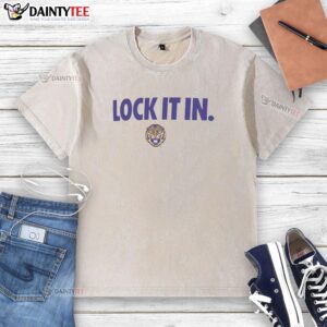 Awesome LSU Tigers 2026 Lock It In Washed T-Shirt featuring vibrant colors and a stylish design for fans.