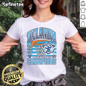 Alt Text: Hot Villanova Wildcats Past Champs Tourney Win Ladies Tee showcasing team pride and championship spirit
