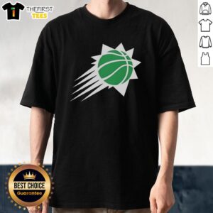 Premium Phoenix Suns white logo Patrick's Day T-shirt featuring a vibrant design perfect for basketball fans.