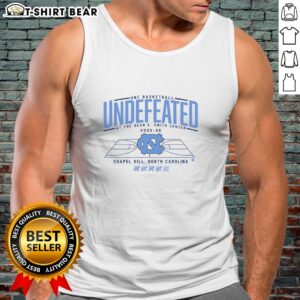 Good UNC Basketball Undefeated tank top featuring the Dean E. Smith Center design, perfect for Tar Heels fans.